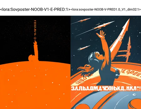 space, star \(sky\), spacecraft, astronaut,
s-m, solo, 1girl, looking up, from side, arm up, silhouette, orange monochrome,
grabbing helmet, long hair,
russian text,
masterpiece, best quality, amazing quality, very aesthetic, absurdres, newest,
<lora:Sovposter-NOOB-V1-E-PRED:1>