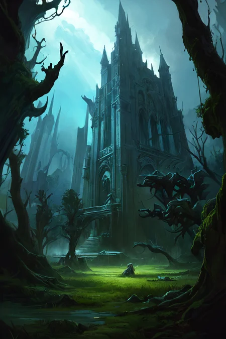 Stephan Martiniere art style, hyperrealism oil painting, Specter of the castle,
rainbow,,,
aimi,aimi_\(sky-freedom\),sky-freedom style,by sky-freedom,purple eyes,long hair,black hair,blunt bangs,sidelocks in a hime cut,(mole under mouth:1.2),(geforce_rtx_3090_ti,graphics card),
fantasy forest tranquil clearings,
a mystical ancient forest, with ancient trees, magical creatures, bioluminescent plants, and an enchanting ambiance,
Morning,
beautifully lit,
<lora:more_details:0.3>,
<lora:EnvyFantasyMix05:0.7>,
<lora:ghost:0.3> guiguai,
<lora:FantasyRuins:0.5> FanRu,
<lora:USNR STYLE_XL_loha:0.3> usnr,
<lora:EtherSDXL:0.3> EtherStyle,
<lora:ck-OneViolentFantasy:0.4> in the style of ck-ovf,