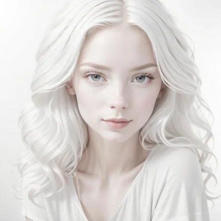 Portrait photography:2.3 of white woman, young, beautiful, high key