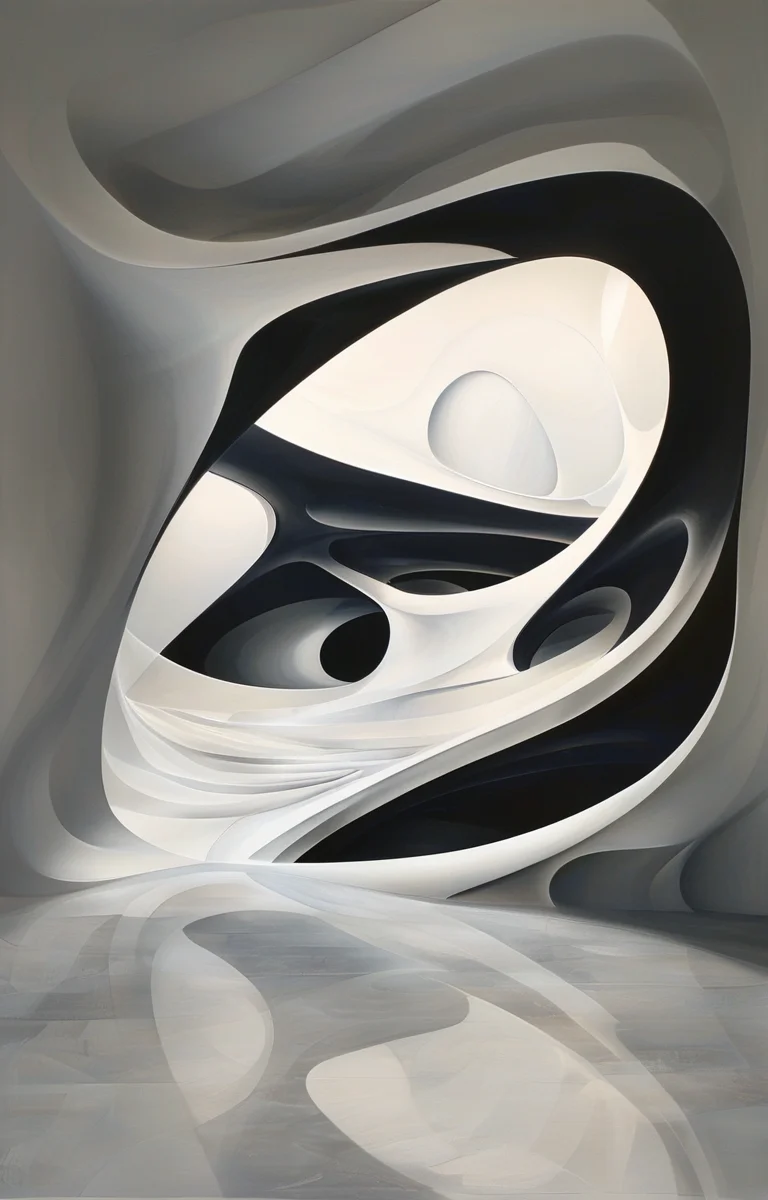 masterpiece,best quality,<lora:tbh307-sdxl:0.9>,illustration,design by Zaha Hadid Minimalist Japanese-inspired tea house by the sea, evoking the style of Tadao Ando