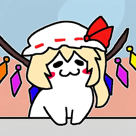 masterpiece,best quality,
yuridori,chibi,:3,<lora:yuridori_noob1:0.8>,
1girl,flandre scarlet,