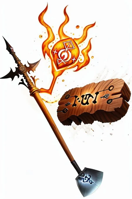 shovel,, wood handed, (dark wood handle:1.1), with (glowing runes:1.2) , metal shovel head, metal spade,