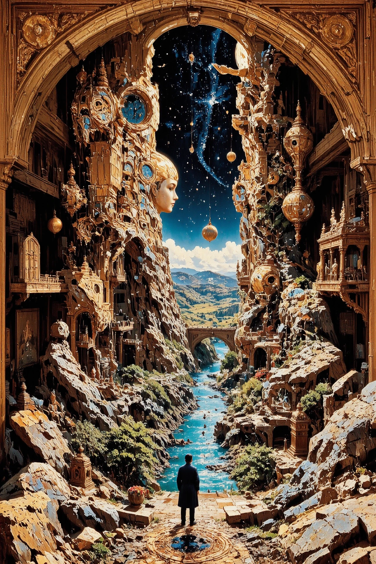 (mall) beautiful surreal space landscape, woman, intricate, very detailed, multilayer paint style, colorful, <lora:Hand v2:1> <lora:Anti-Blur:1> <lora:Insane Detail Slider:0.5>   <lora:Flux.1_Turbo_Detailer:0.6> <lora:flux-photo-transparent_Alpha_1.0:0.8> <lora:flux.1_lora_flyway_Epic-detail_v2:1> <lora:Painterly01b_CE_FLUX_AIT:0.8> pntrlyCE_style, <lora:VividlySurreal:0.8> <lora:PsykeV1:0.6>