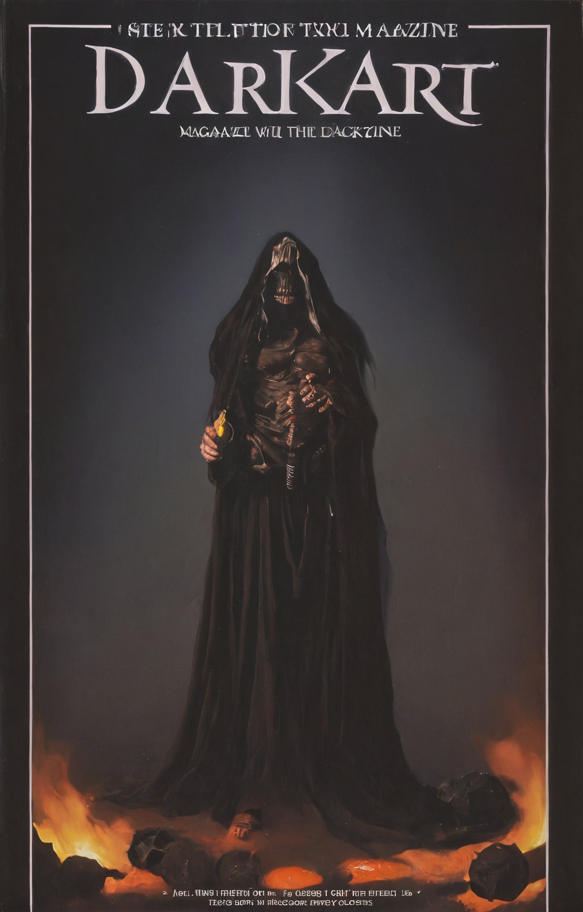 (cover of "DarkArt" magazine with the written text "DarkArt":6), a colorful painting of candy bars, mars,twix,chocolates,lollipops, trick or treat, halloween theme aesthetics, in the style of nicola samori <lora:NicolaSamori:0.4>
