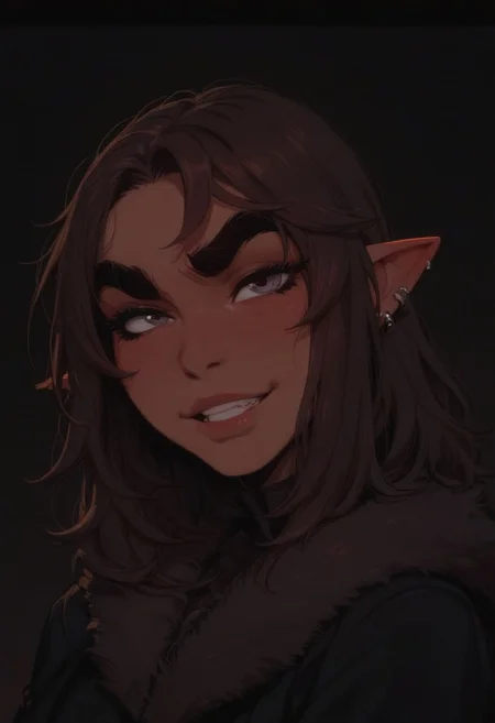 Futanari, thick eyebrows
