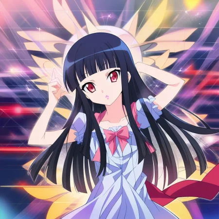 ultra-detailed,(best quality),((masterpiece)),(highres),original,extremely detailed 8K wallpaper,(an extremely delicate and beautiful), cute adorable,
anime, score_9, source_anime
Girl, solo, long hair, black hair, red eyes, pink lips, petite girl, ((Anime kawaii style)), hime cut hairstyle, night street,