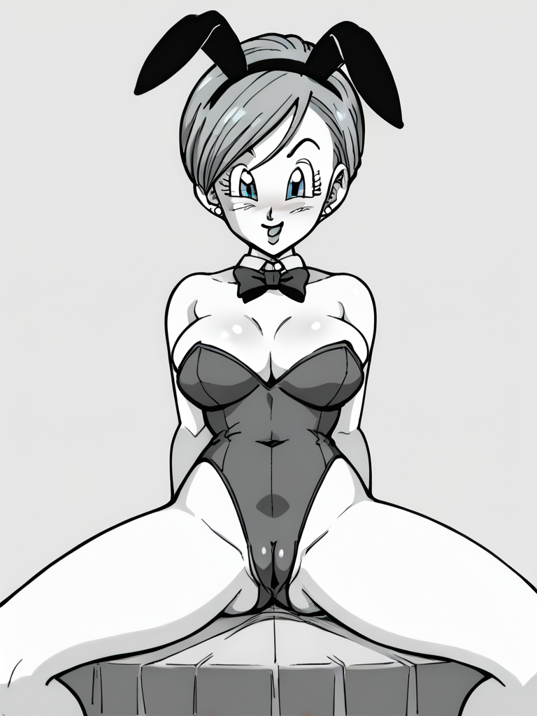 score_9, score_8_up, score_7_up, score_6_up, perfect hands, source_cartoon, (1girl, solo,)<lora:FunSexyDB_Style:1> monochrome, playboy bunny, naughty face, <lora:bulmaDBS_pony_v3:0.8> bulma, short hair, bulging breasts, sitting, legs spread, cameltoe,