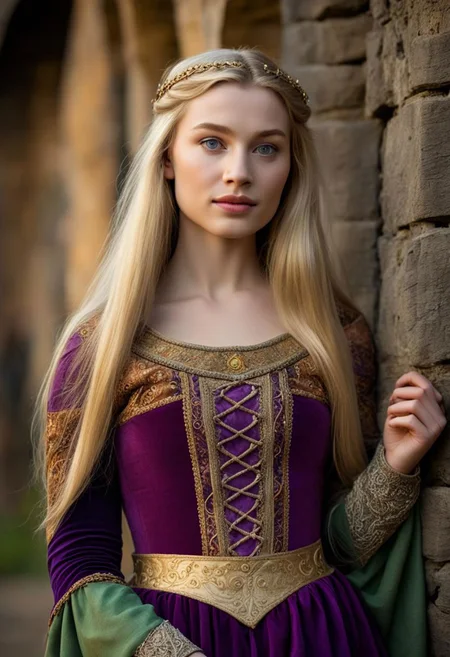 4k highly detailed digital extremely high quality RAW photograph,
Beautiful, Really Young,
stunning medieval dress
medieval wench
earth tones clothing
1 young woman
Rapunzel as a real person mixed with aurora, realy young, long blonde hair
green eyes
purple and gold Renaissance Noble Dress Florentine style dress with embroidery
medieval , Night, Lifting Ass, Perfect fit hourglass body, Low Ambient Lights,
Medieval times
Medieval princess
Medieval setting
perfecteyes