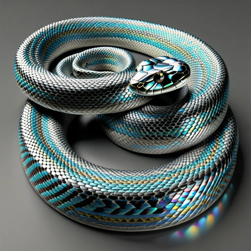 (photorealistic), diamond snake, iridescent, score_9