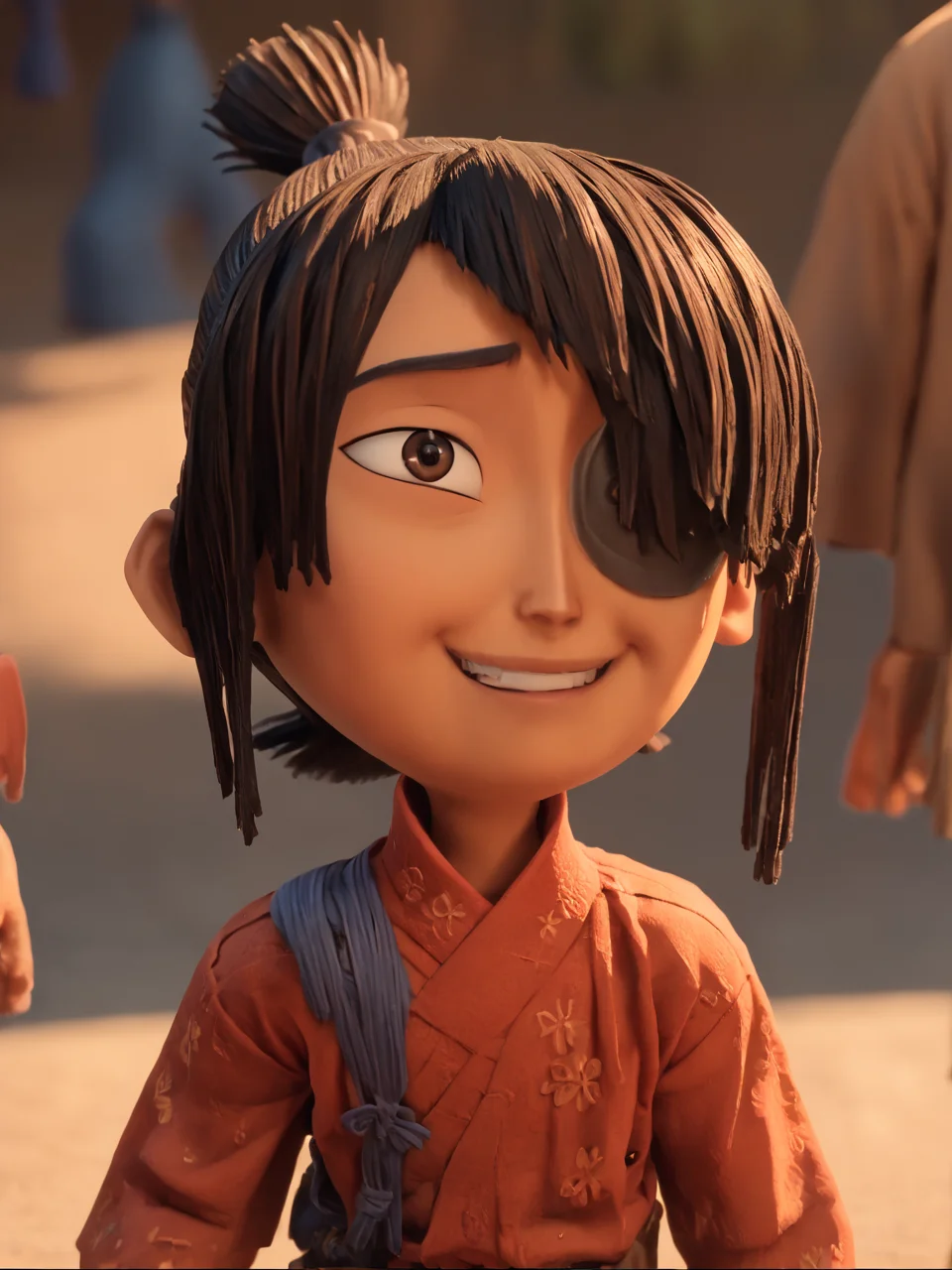 score_9, score_8_up, score_7_up, score_6_up, BREAK, LaiKubo, 1boy, solo, brown hair, brown eyes, japanese clothes, red kimono, smile, looking at viewer <lora:Kubo:1>