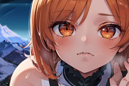 (masterpiece:1.4), 4K8K, (anime style), (high shutterspeed:1.4), (sharp edges),
SyFyEye1,
flower rose, 1woman prey with hands togather, neeling, leaning foward,
wearing Celtic style dress, (Detailed face, Detailed eyes),
im orange colored roses, Alps in the background,