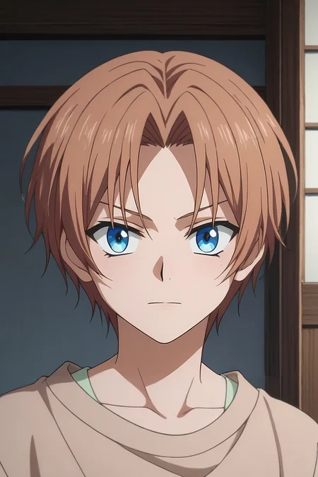score_9, score_8_up, score_7_up, source_anime, rating_safe, , anime screencap, anime coloring, official style, looking at viewer, , 1boy, solo, male focus, <lora:yun_akatsuki_no_yona_pony:0.84>, yun_akatsuki_no_yona, brown hair, blue eyes, short hair, bangs, parted bangs, , , , <lora:sdxl_lightning_8step_lora:1>