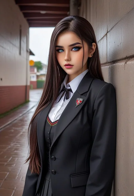 28yo              V3r0t1k4,                                                          alleywall background,                              black jacket, long sleeves