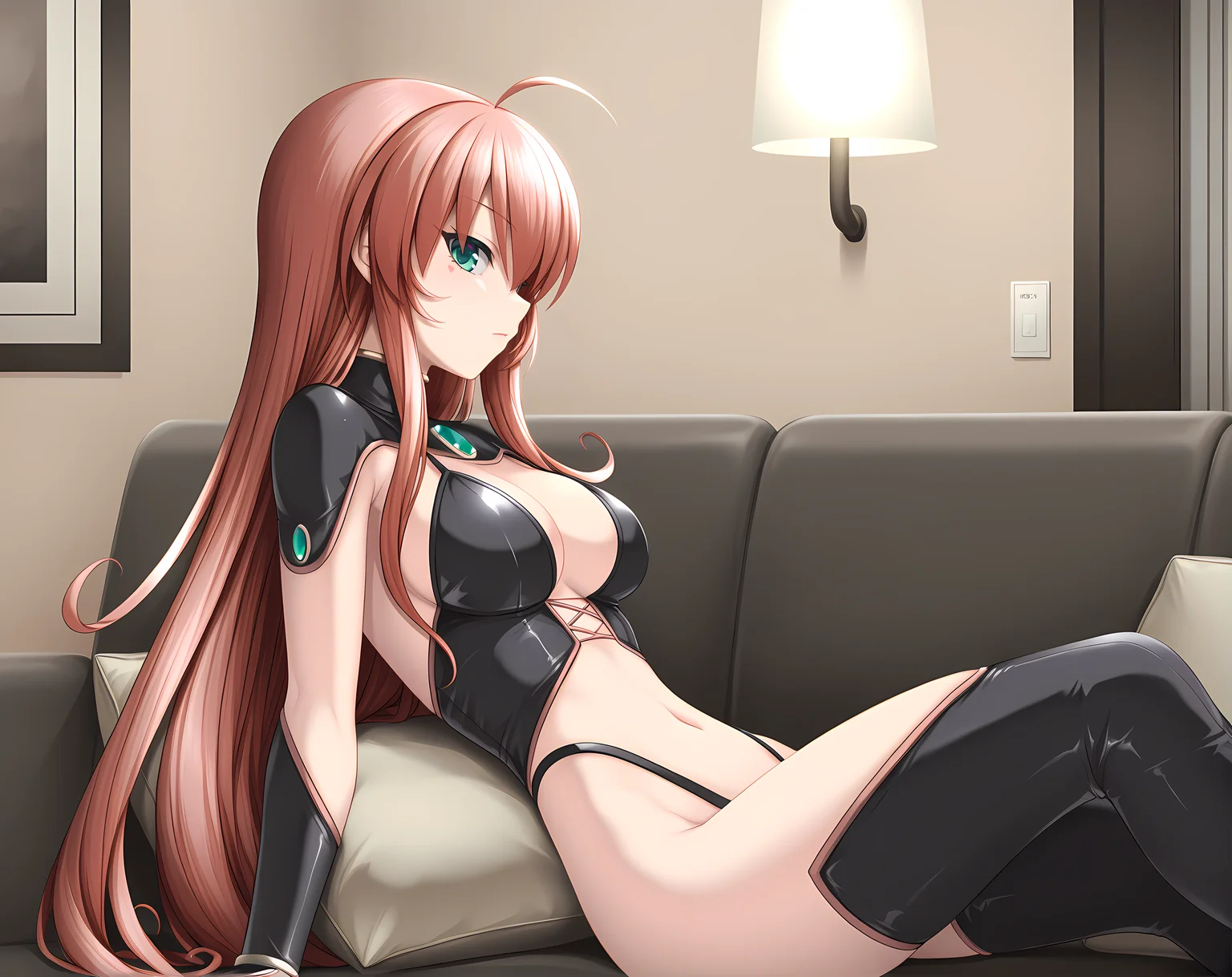 <lora:Ikusa_Megami_Verita_Character_Pack:0.8>,karian,solo,sitting,from side,sideways glance,living room,couch,indoors,base outfit,, masterpiece,best quality,amazing quality, very aesthetic, absurdres,detailed eyes,ultra-detailed,