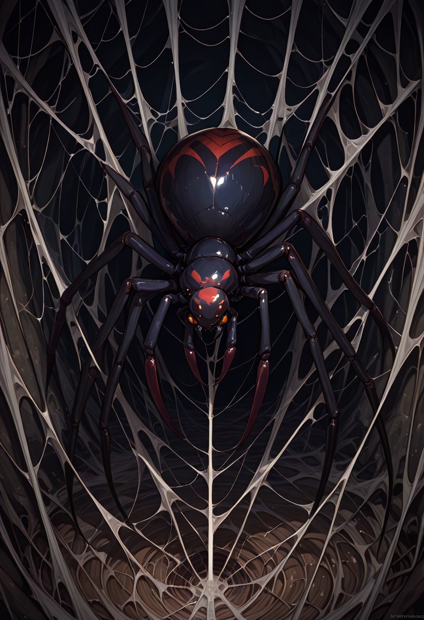 BREAK   dark webbed cave background, cobweb background, suspension, (((very big spiders crawling, giant spiders))) 5 spiders, a lot of spiders, (((spider nest)))