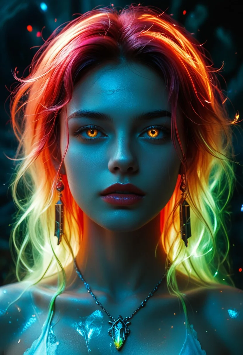 masterpiece, best quality, highres, realistic, 
score_9, score_8_up, score_7_up, 
Digital art, illustration, close-up.  Face of a lion. Reflection in the eyes shows a fantasy world. Surrealism and digital manipulation.  Concept art, painting, imaginative worlds, digital illustration, surreal composition, vibrant colors, dynamic dramatic atmosphere, dynamic cinematic colors, flowing, best, unique, fracolor, g0thicPXL, glowing, neon, full body view