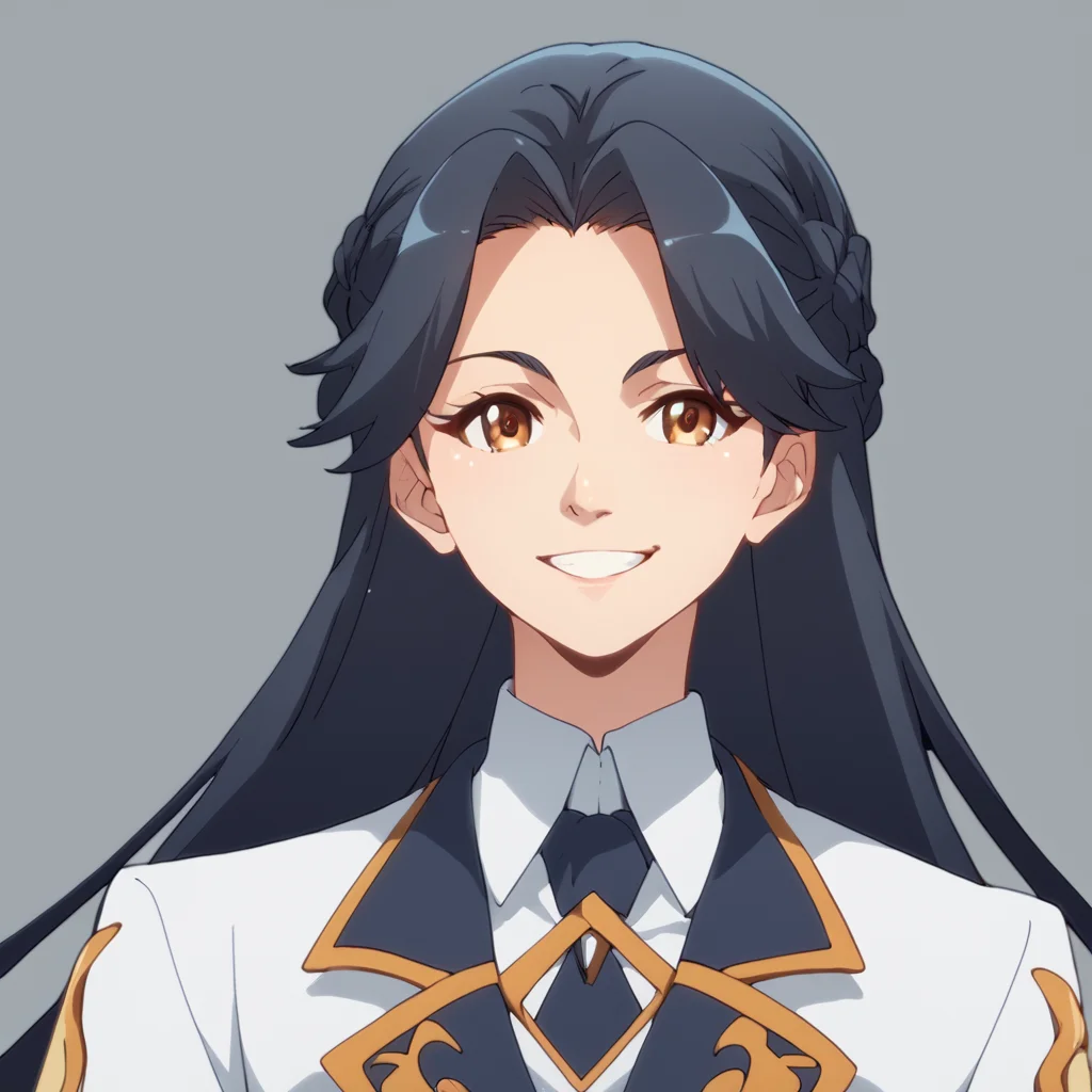 score_9, score_8_up, score_7_up, score_6_up, score_5_up, score_4_up, source_anime,  Rol, long hair, black hair, brown eyes, , smile, portrait, upper body