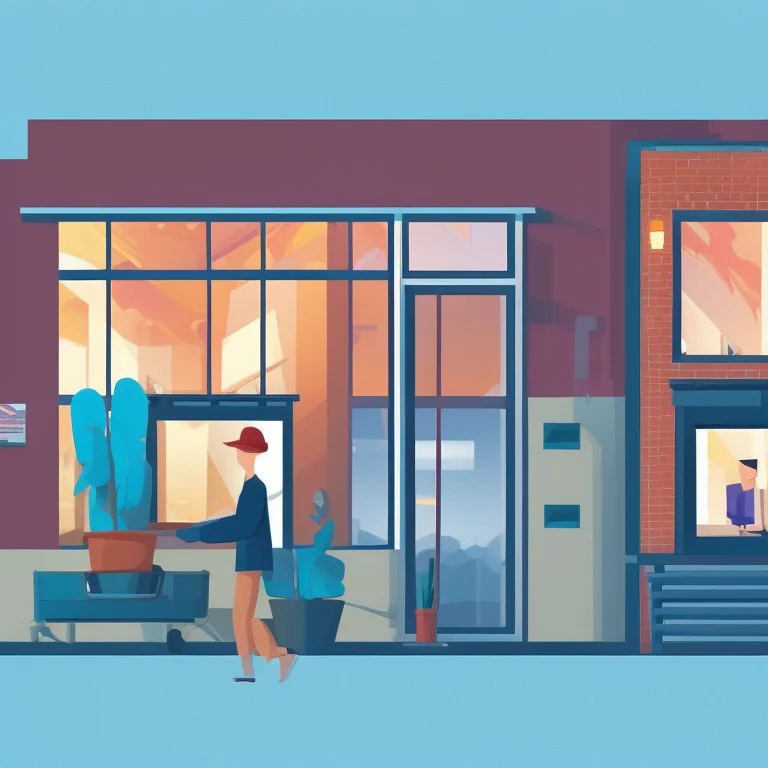 Vizitka background hero image for real estate company modern minimalist illustration
