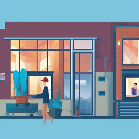 Vizitka background hero image for real estate company modern minimalist illustration