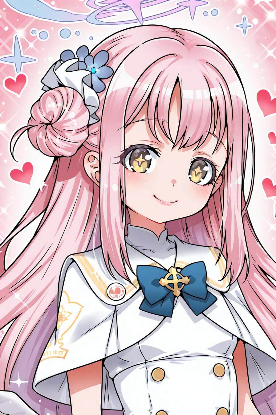 detailed background, shiny skin, posing,
safe, general, 
heart, bloom, glitter, sparkle, 
<lora:mdoh.il:1>,
mdoh,
mika_(blue_archive),