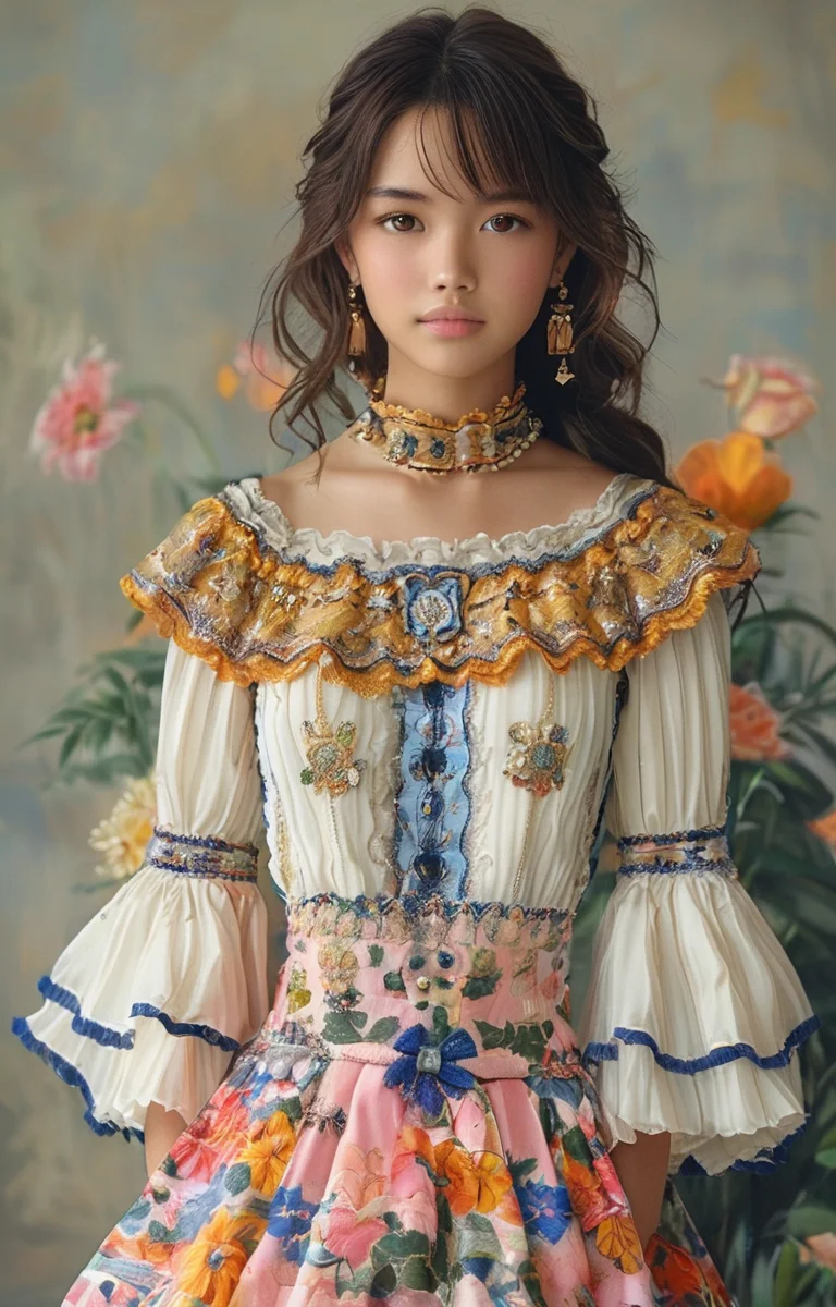 masterpiece,best quality,<lora:tbh317-sdxl:0.9>,illustration,style of Tory Burch portrait of idolmaster cinderella girls,