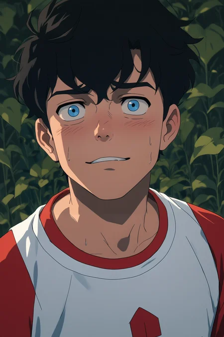 gay male, zPDXLxxx, source_anime, score_9, score_8_up, score_7_up, score_6_up, score_5_up, score_4_up <lora:Superboy_My_Adventures_with_Superman:1> superboix, 1boy, black hair, blue eyes, parody, young, male child