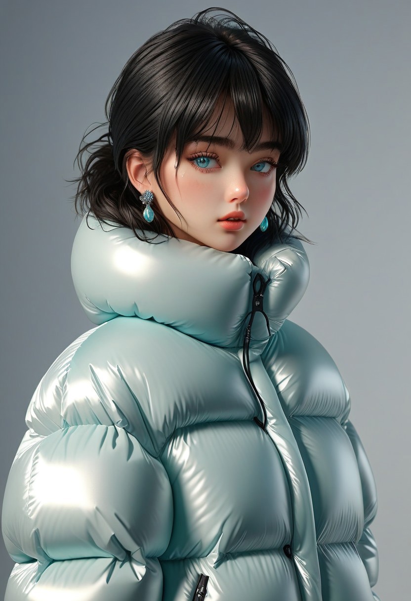 ((((down padded coat)))), ((((puffer pants)))), ((((full body, standing)))), ((((very warm)))), ((((hot)))), indoors, ((((sweating profusely)))), ((((sweat)))), ((((sweatdrop)))) masterpiece, best quality, (((masterpiece, illustration))), (super_detailed, 8k wallpaper, hyper_detailed, ultra_detailed, beautiful_and_delicate, intricate details), (girl, solo,small_girl, small_face), (medium_black_hair, bangs pinned back , single_side_earring) , (disheveled_hair, beautiful_detailed_hands ) , (beautiful_detailed_aqua_eyes), (deepen contour, depth of field, chromatic_aberration, dynamic_light, dynamic_shadow, perfect lumination), padded cuffs, padded collar, Thick padded cuffs, Thick padded collar, <lora:Collar-SDXL:0.6>, <lora:Cuffs-SDXL:0.6>, <lora:Puffer_Jacket_and_Down_Jacket_-_Extra_Puffy_Jackets:0.4>, <lora:snowpants_v1:0.4>, <lora:detailed_notrigger:1>