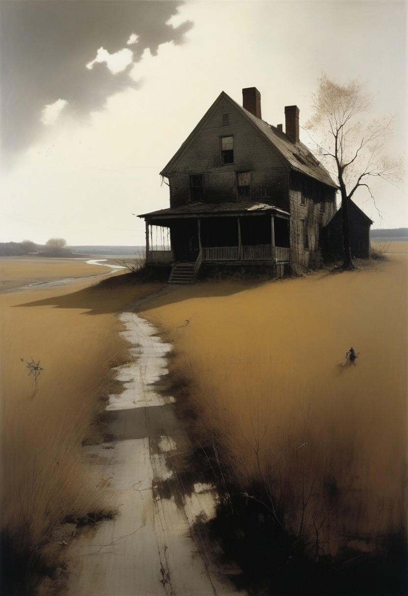 This is Andrew Wyeth - The Art of Andrew Wyeth - with a muted floral palette and dry brush technique that creates a sense of calm. Autumn. In a post-apocalyptic future, the Earth has become a scorched and lifeless planet.