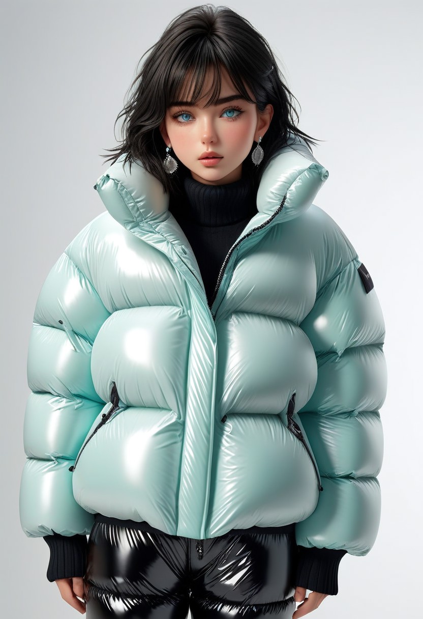 ((((down padded coat)))), ((((puffer pants)))), ((((full body, standing)))), ((((very warm)))), ((((hot)))), indoors, ((((sweating profusely)))), ((((sweat)))), ((((sweatdrop)))) masterpiece, best quality, (((masterpiece, illustration))), (super_detailed, 8k wallpaper, hyper_detailed, ultra_detailed, beautiful_and_delicate, intricate details), (girl, solo,small_girl, small_face), (medium_black_hair, bangs pinned back , single_side_earring) , (disheveled_hair, beautiful_detailed_hands ) , (beautiful_detailed_aqua_eyes), (deepen contour, depth of field, chromatic_aberration, dynamic_light, dynamic_shadow, perfect lumination), padded cuffs, padded collar, Thick padded cuffs, Thick padded collar, <lora:Collar-SDXL:0.6>, <lora:Cuffs-SDXL:0.6>, <lora:Puffer_Jacket_and_Down_Jacket_-_Extra_Puffy_Jackets:0.4>, <lora:snowpants_v1:0.4>, <lora:detailed_notrigger:1>