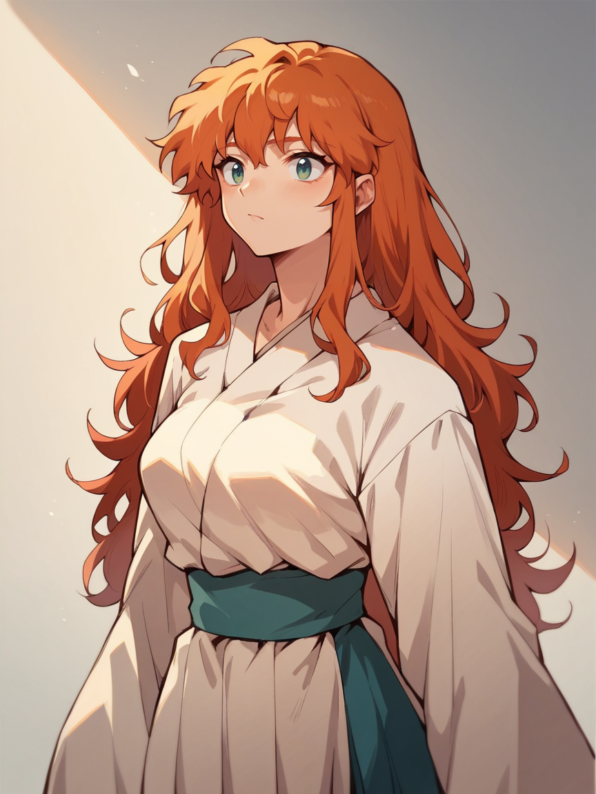 score_9, score_8_up, score_7_up, score_6_up, score_5_up, score_4_up,   <lora:1nuXLP:0.9> 1nu, 1girl, ginger hair, long hair, curvy