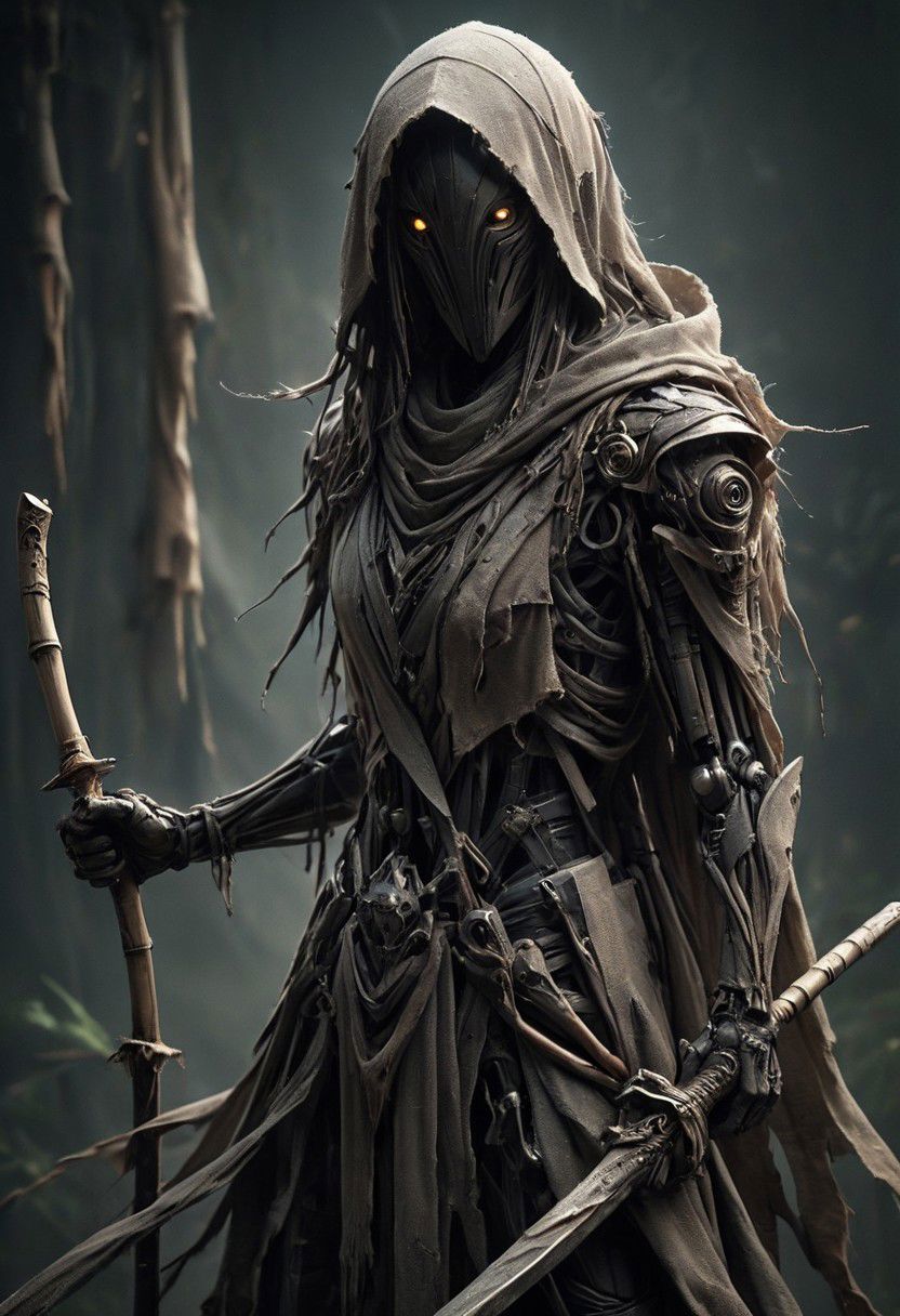 Super Closeup Portrait, Create a neon-pastel dystopian description capturing the essence of a slender busty Cyborg wearing a boldly patterned torn Shadow linen hooded Cape and Large round Rice picker hat, It gazes directly at the camera, extending his arm with His Bamboo katana sword and bamboo shield. . The surreal scene is further enhanced as her long hair seamlessly merges with the vibrant background.
raw photo, photorealistic, high detailed texture, 8k uhd, dslr, soft lighting, high quality, film grain, Fujifilm XT3, highly detailed photography, atmospheric haze, Film grain, cinematic film still, shallow depth of field, highly detailed, high budget, cinemascope, moody, epic, OverallDetail, gorgeous, 2000s vintage RAW photo, photorealistic, candid camera, color graded cinematic, eye catchlights, atmospheric lighting, skin pores, imperfections, natural, shallow dof