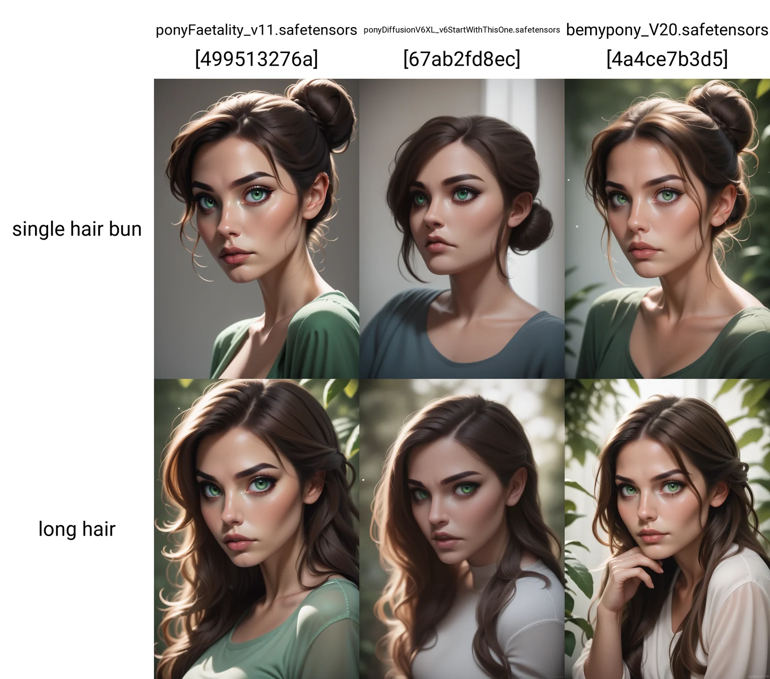 score_9, score_8_up, score_7_up, 1girl, solo, d4rk_luc14n4, green eyes, brown hair, single hair bun, <lora:Dark_Luciana_Pony_v0.1:0.5>