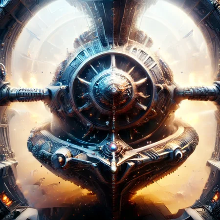 diamondMW, countless diamonds, ral-frctlgmtry, Tali Zorah, in the engine room of a spaceship, diamond pipes and tubing being used to withstand the heat of the engine