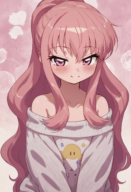 score 9, score 8 up, score 7 up, rating questionable,
detailed background,
<lora:louise.pony:1>,
louise,
looking at viewer, blush, half closed eyes, smile,
oversized sweater, lovehotel