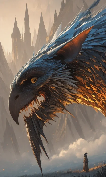 masterpiece, holy moly, look at that cat picture!, side view, cinematic, fantasy, epic scale, angle, dynamic , <lora:- iLL - master_of_slob_omnom_V1.0-step00003500:.8>