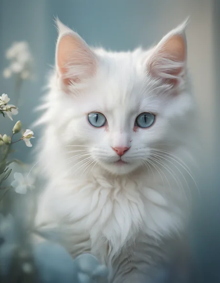 novuschroma74 style turkish angora kitten photography with dreamy atmosphere and shallow depth of field <lora:novuschroma74 style:1>