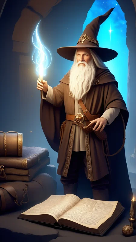fantasy, archaeology theme, <lora:ExpeditionStyleXL:1> ExpeditionStyle wizard