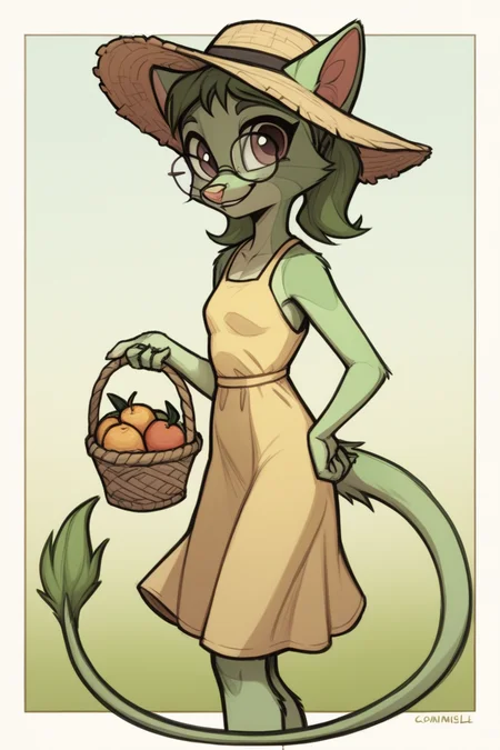 score_9, score_8_up,
l1l1th_dcp, glasses, tail,
draw, sketch,
<lora:Lilith_Dreamkeepers_-_Prelude:1>
summer dress, summer hat, chamomile field, holding fruit basket, smiling, looking at viewer,