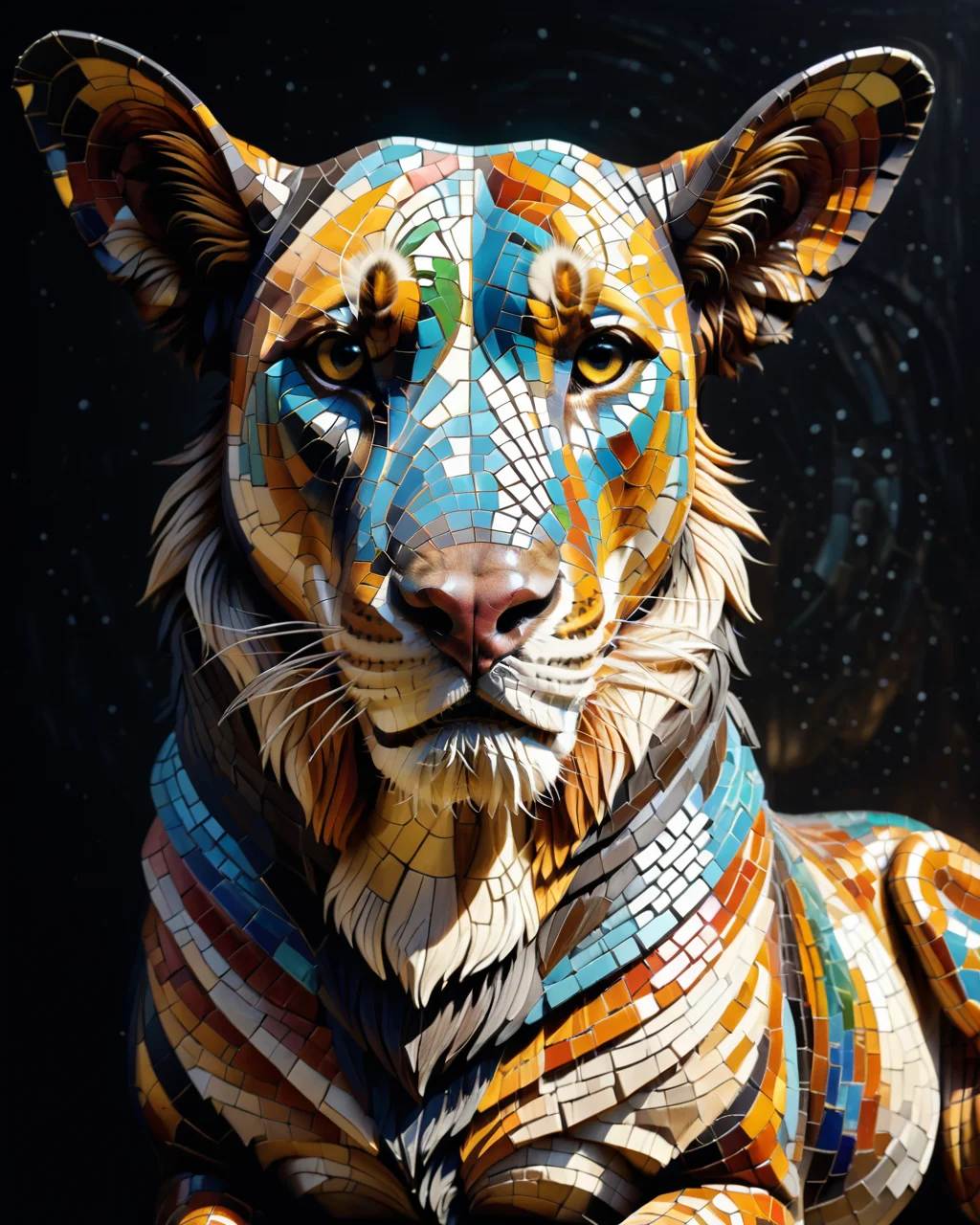 score_9, score_8_up, score_7_up, intricate details, rating_safe,
<lora:MosaicStyle:1>,
1boy(Mosaic, made from colored stone pieces,
feral furry, aurochs,
full body, looking at the viewer, solo, smiling), black background,
<lora:ral-chrosc-clr:0.3>, ral-chrosc-clr,
<lora:xl_more_art-full_v1:0.3>,
<lora:add-detail-xl:0.3>