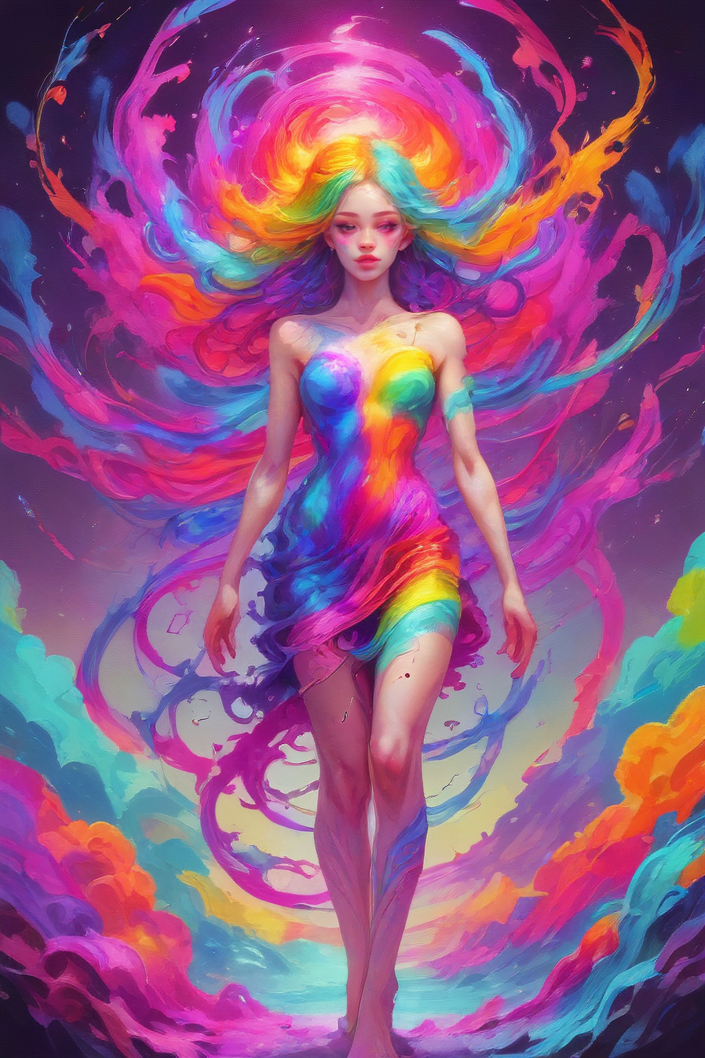score_9,score_8_up,score_7_up,score_6_up,score_5_up,score_4_up,<lora:Turbo_XL:1>,<lora:imaginative:1>,imaginative_art,colorful,floating colorful water,fullbody,gradient light,neon,vaporwave style,1girl,<lora:Rainbow_Tornado:0.5>,rainbow tornado,rainbow hair,multicolored hair,colorful,