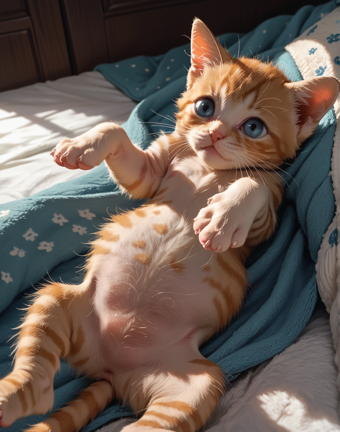 score_9,score_8_up,score_7_up,score_6_up,score_5_up,score_4_up,realistic,best quality,masterpiece,
<lora:full_of_soup_pony_v1:1>,full_of_soup,no humans,cat,kitten,closed mouth,animal focus,lying,dutch angle,
