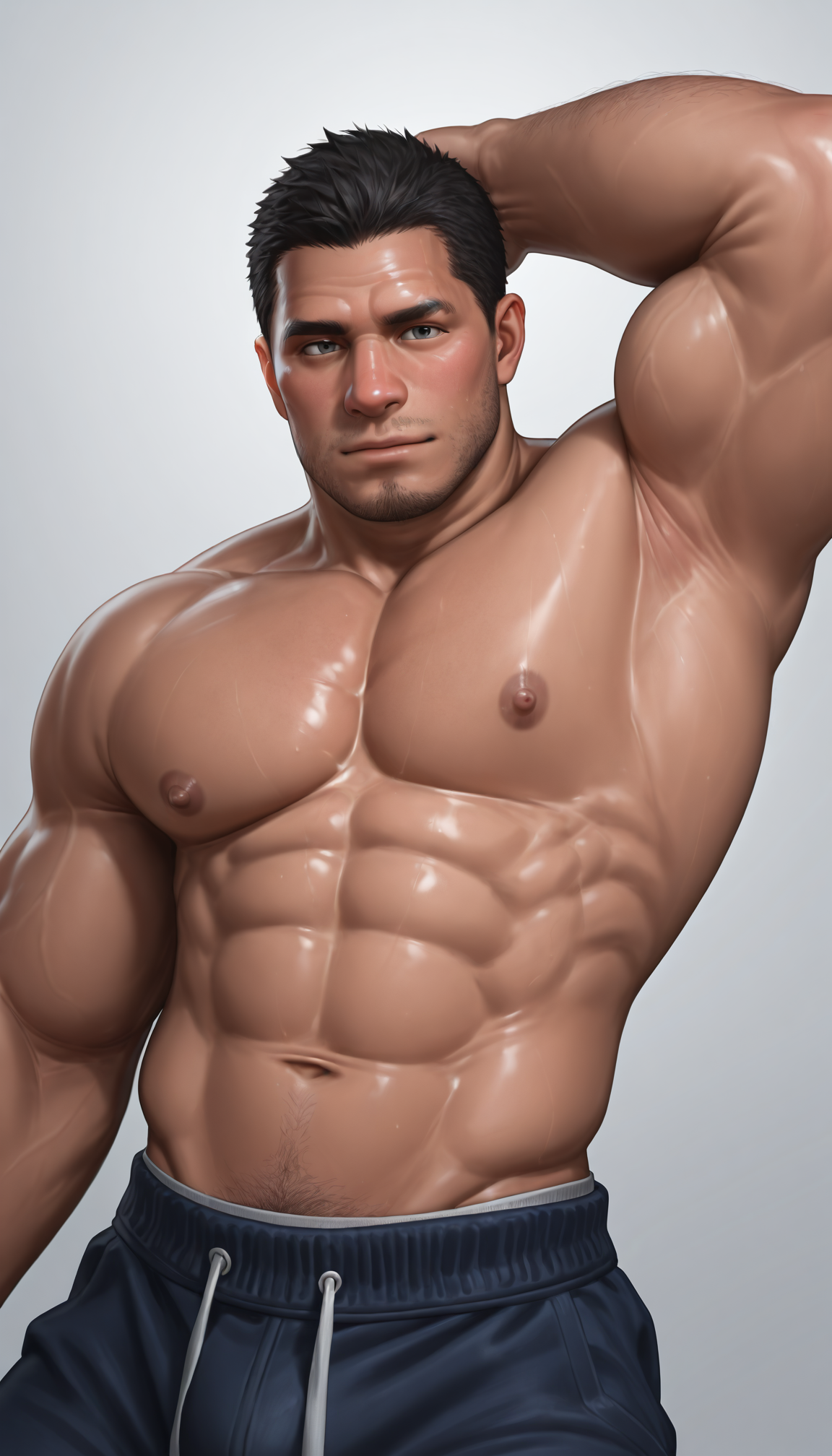 male focus,detailed eyes,stubble,barazoku,muscular,high quality,armpits,realistic,<lora:takalocon-15:0.9>,