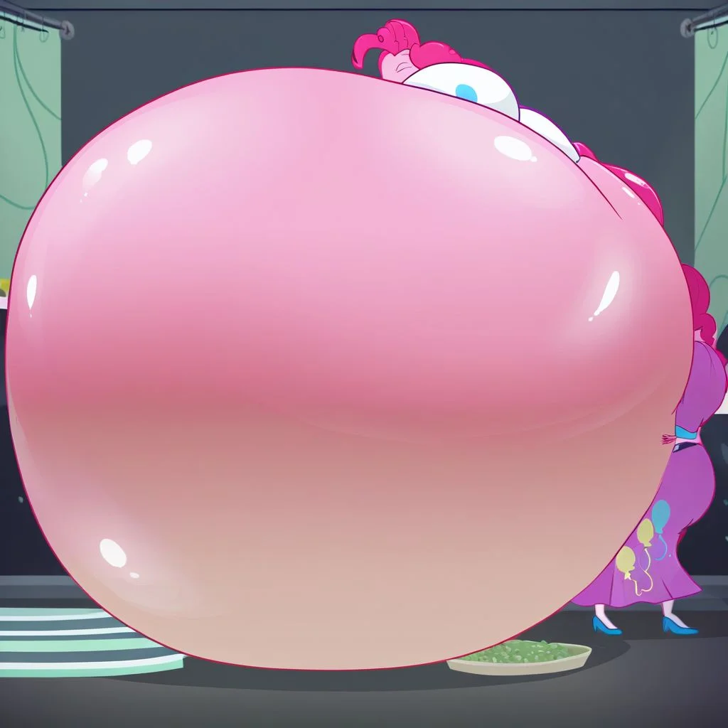 belly size bigger than main body)), (gigantic belly:2.0), goddess, Pinkie Pie, Equestria Girls