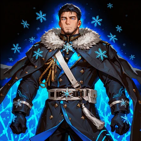 <lora:Edwin__Alchemist_Code-000004:.7>, tagatameedwin, 1boy, black hair, dark blue eyes, short hair, solo, male focus, manly, bara, mature male, muscle body,  fur trim, snowflakes pin, coat, aiguillette, shirt, sash, gloves, glowing pattern, tassel, pants, boots,
cowboy shot, 
(very short hair, beard, bara, mature, facial hair, stubble, beard, full beard, sideburn, beard, a lot of beard, ), facial hair,male focus, muscular male, muscular male, bara, mature,  bara, mature, aixiwuganda_(20222192), very awa, masterpiece, best quality, absurdres, newest, perfect quality, detailed background, intricate details,
<lora:slider_Body Type_alpha1.0_rank4_noxattn_last:3><lora:Anime Summer Days 2 Style SDXL_LoRA_Pony Diffusion V6 XL:.6><lora:slider_cfg_scale_boost:.7><lora:Artist6p:.55>, Artist6p, Artist04p,<lora:slider_il_brightness_slider_d1:-1><lora:slider_il_contrast_slider_d1:-1><lora:slider_DarkSlider1.2_alpha1.0_rank16_full_300steps:-.6><lora:slider_contract_controller_illus01_v1:.5>,