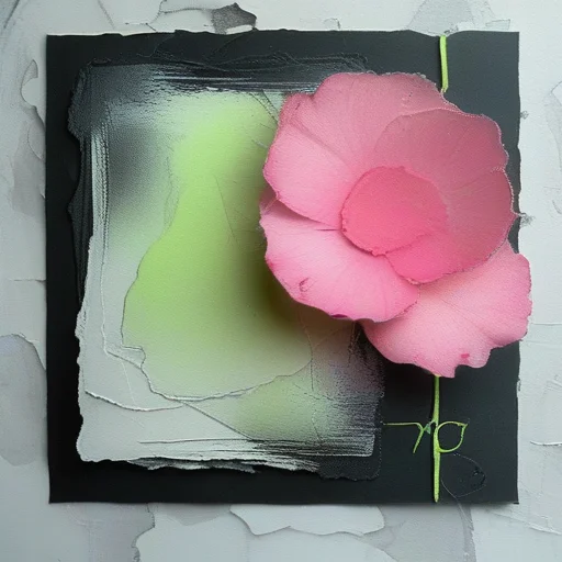 Front of an old card shows white smooth cardstock with silver foil enriched by,.1mm micro liner in black,water soluble graphite,wHite pencil highlight,neon pink and lime highlights,gunmetal silver foil lowlights,hue black and white STYLED BY anne bachelier,
<lora:artfullyparched-v1-000014:1>,