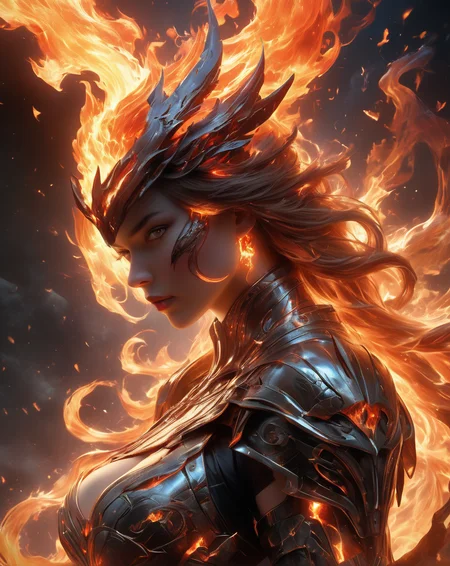 art by aleksi briclot,raymond swanland,flaming,armored,__char
__,masterpiece,8k,Infernal style,8k uhd,absurd res,ultra detailed,masterpiece,awardwinning,sharp focus,intricate detail,50mm lens,glowing,epic,trending on artstation 4k, cinematic, cinematic lighting, cinematic composition, concept art, photorealistic, photorealistic, highly detailed, art byHD, very coherent,8k renderHD, professional lighting, artstationHD, award winning <lora:InfernalStyleXL-000006:0.5>