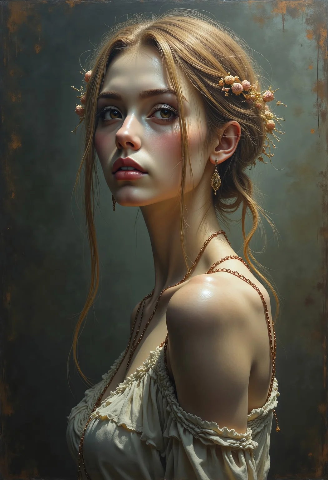 Elegant young woman, a splendid matte painting by John Kenn Mortensen