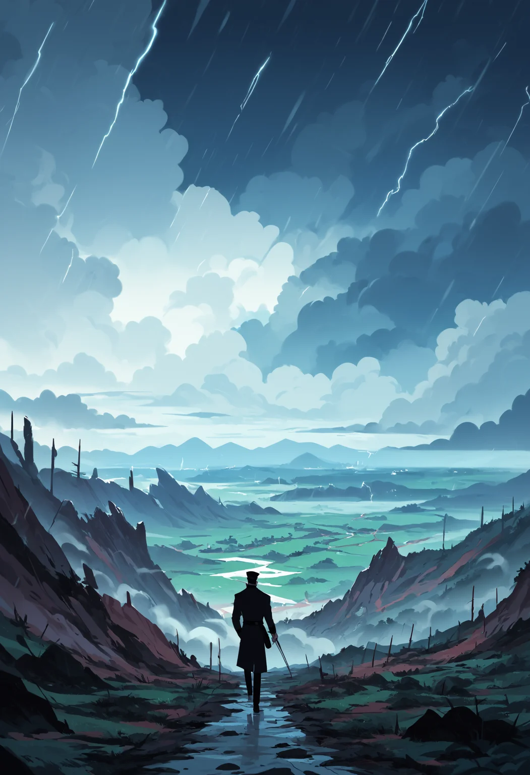 score_9, score_8_up, score_7_up, (ultra high quality), landscape, scenery, at night,
melancholy valley, stormy clouds, storm approaching,
<lora:scav3ngersV4_epoch_3:1>