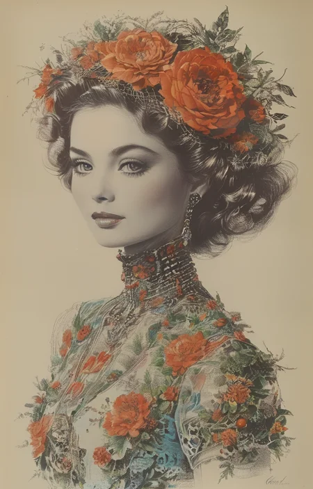 masterpiece,best quality,<lora:tbh318-sdxl:0.9>,illustration,style of Oleg Cassini portrait of Housework robots