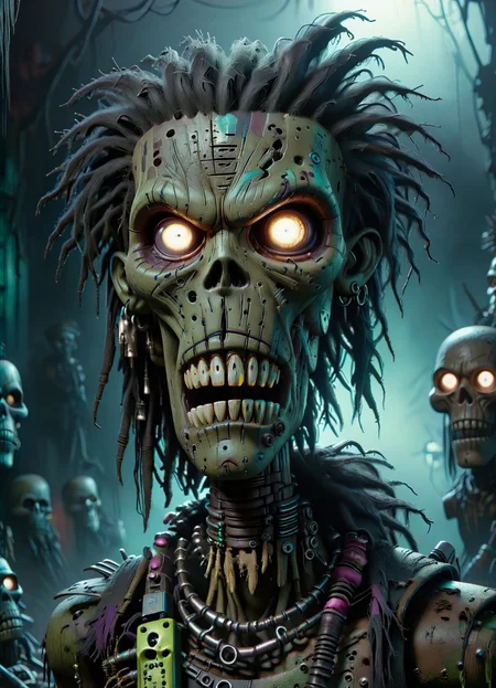 DonMV00d00XL voodoo, photographic realism, post-cyberpunk, inexplicable, octane rendering, heroengine engine, stark, impasto, comic book style, shallow depth, 2k, avant-garde, assonance <lora:DonMV00d00XL:1>